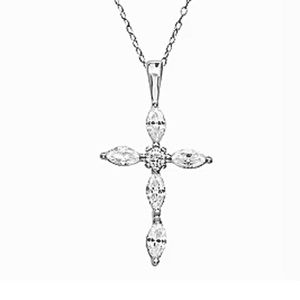 💰5/$25 COPY - Cross Necklace CZ & Silver NWT